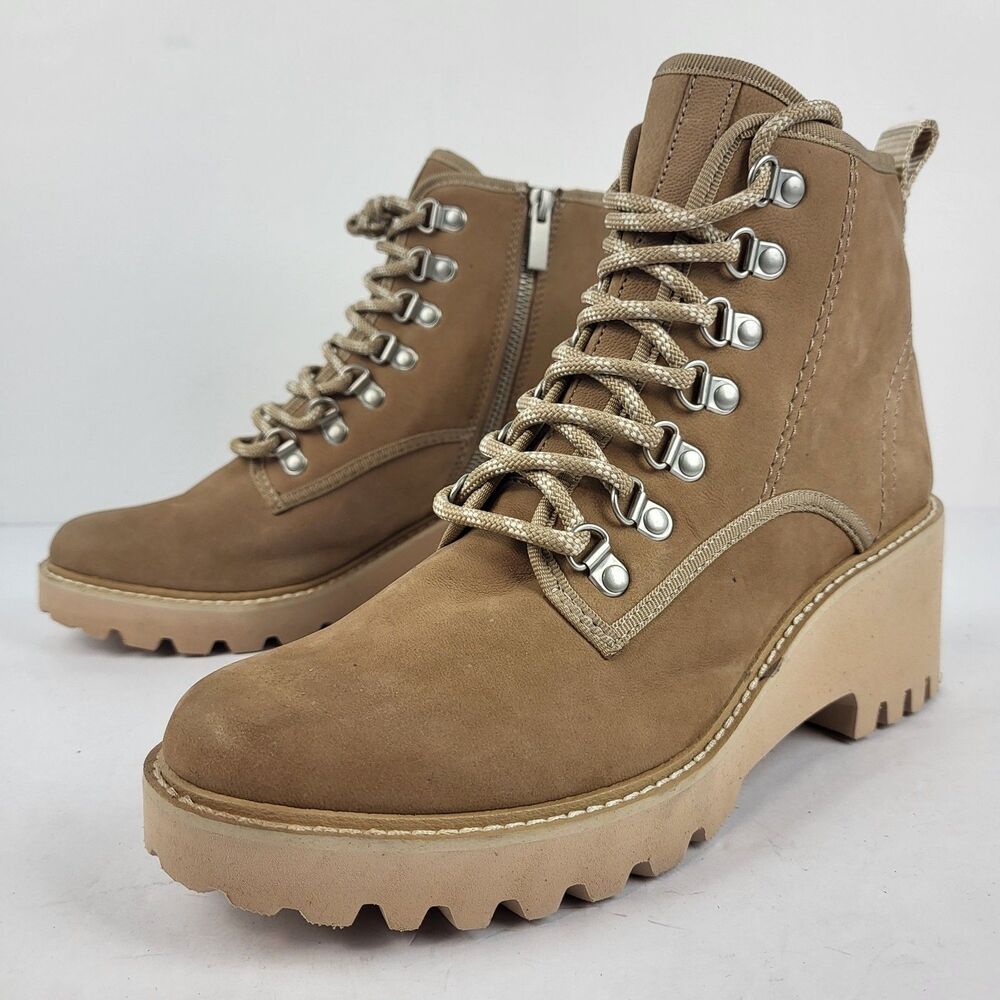 Dolce Vita Women's Huey Hiker Boots Nubuck Ankle Combat Lug sole size 9